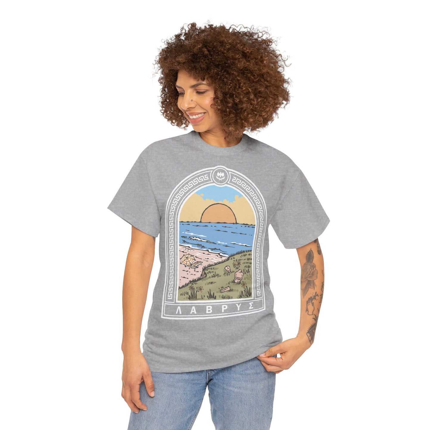 Unisex Cyclades (Front) Heavy Cotton Tee