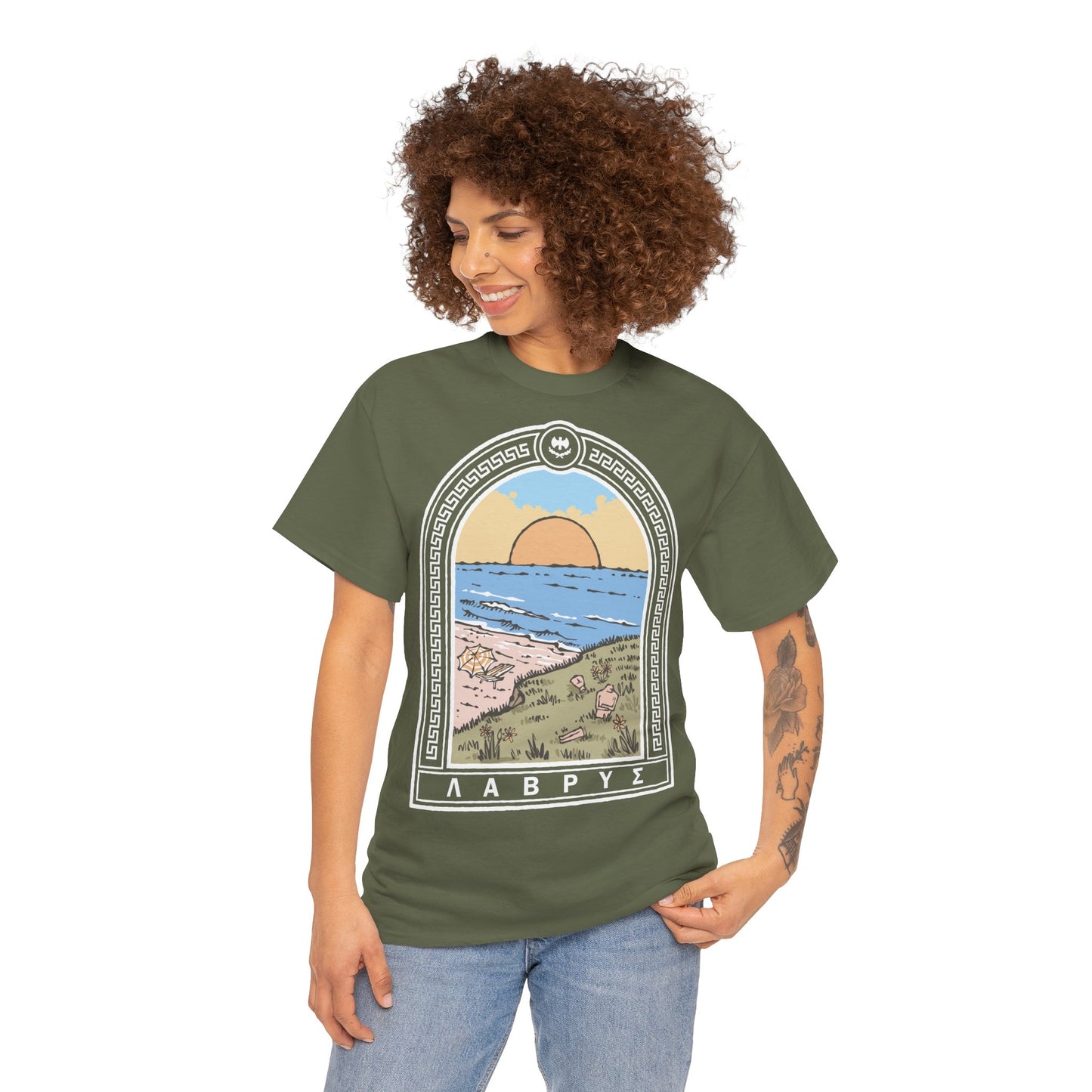 Unisex Cyclades (Front) Heavy Cotton Tee