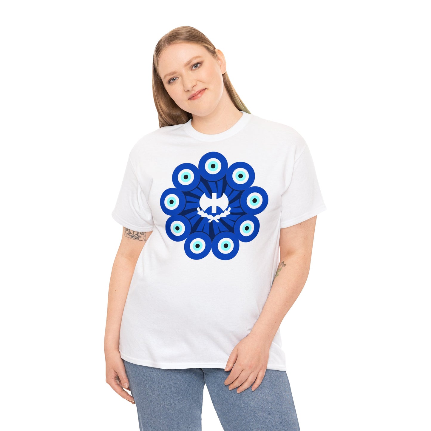 Unisex Mati (Evil Eye) (Front Design) Heavy Cotton Tee