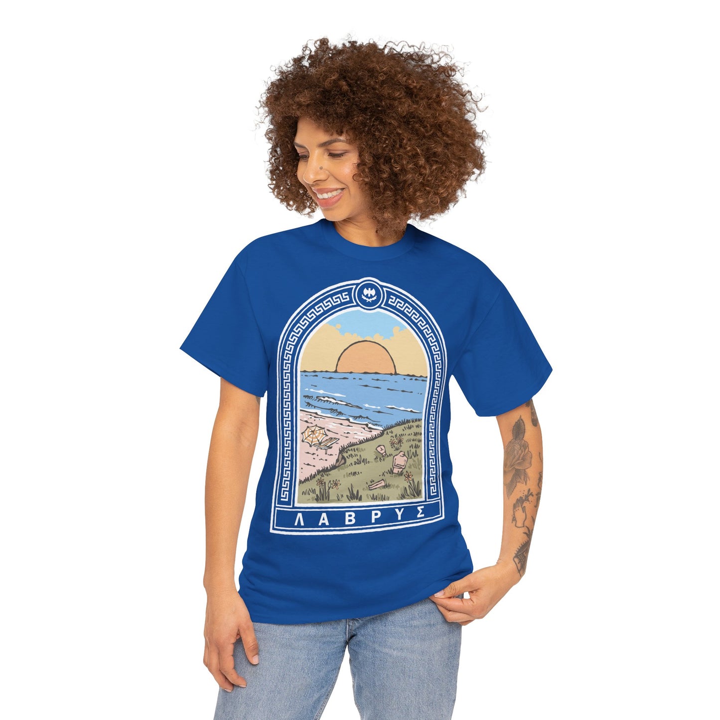 Unisex Cyclades (Front) Heavy Cotton Tee