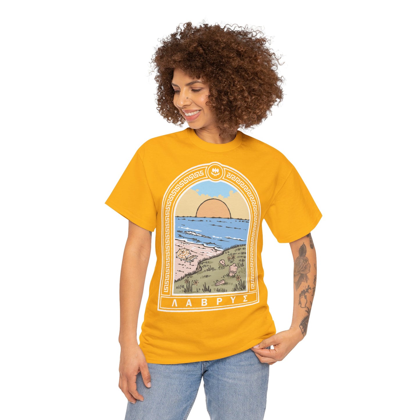 Unisex Cyclades (Front) Heavy Cotton Tee