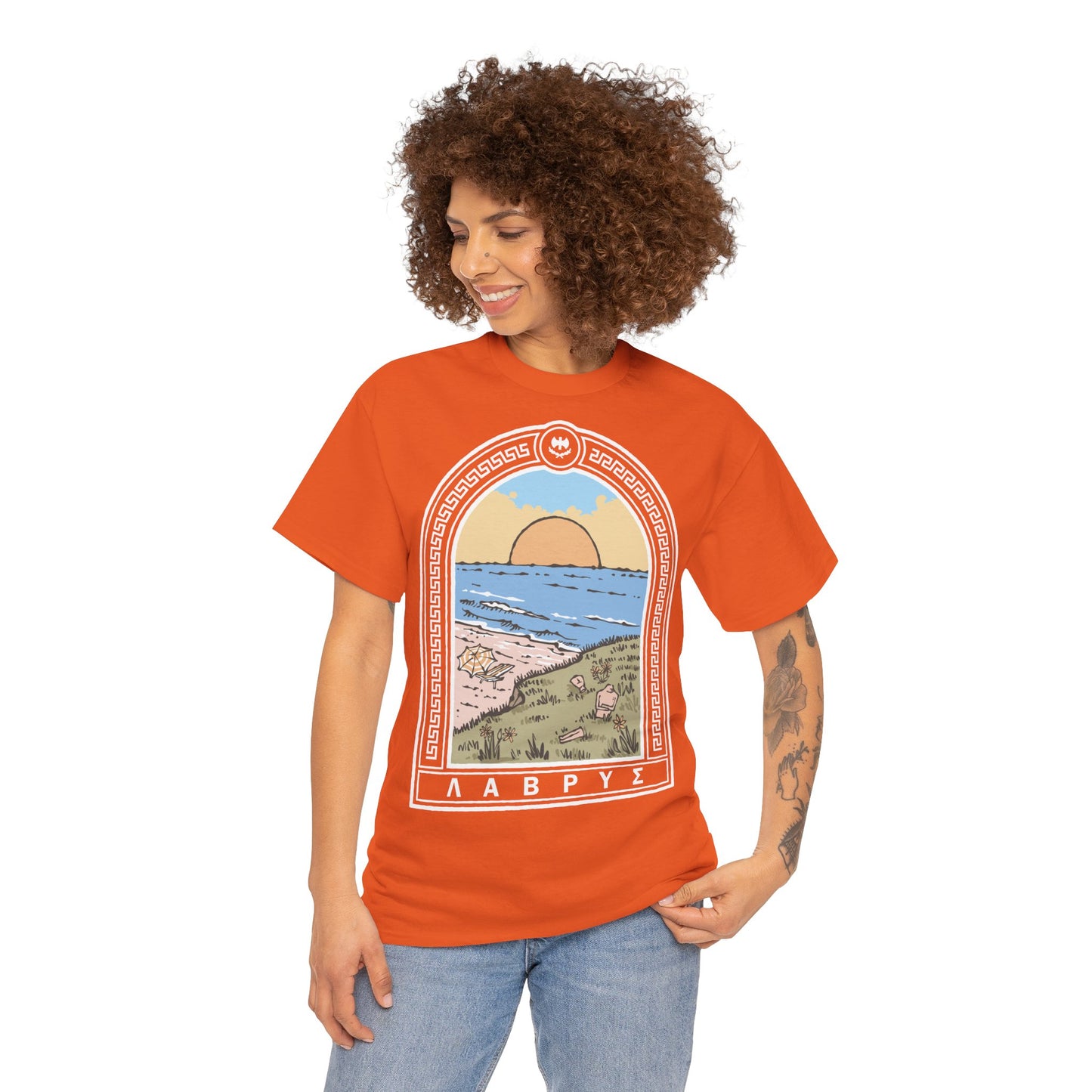 Unisex Cyclades (Front) Heavy Cotton Tee