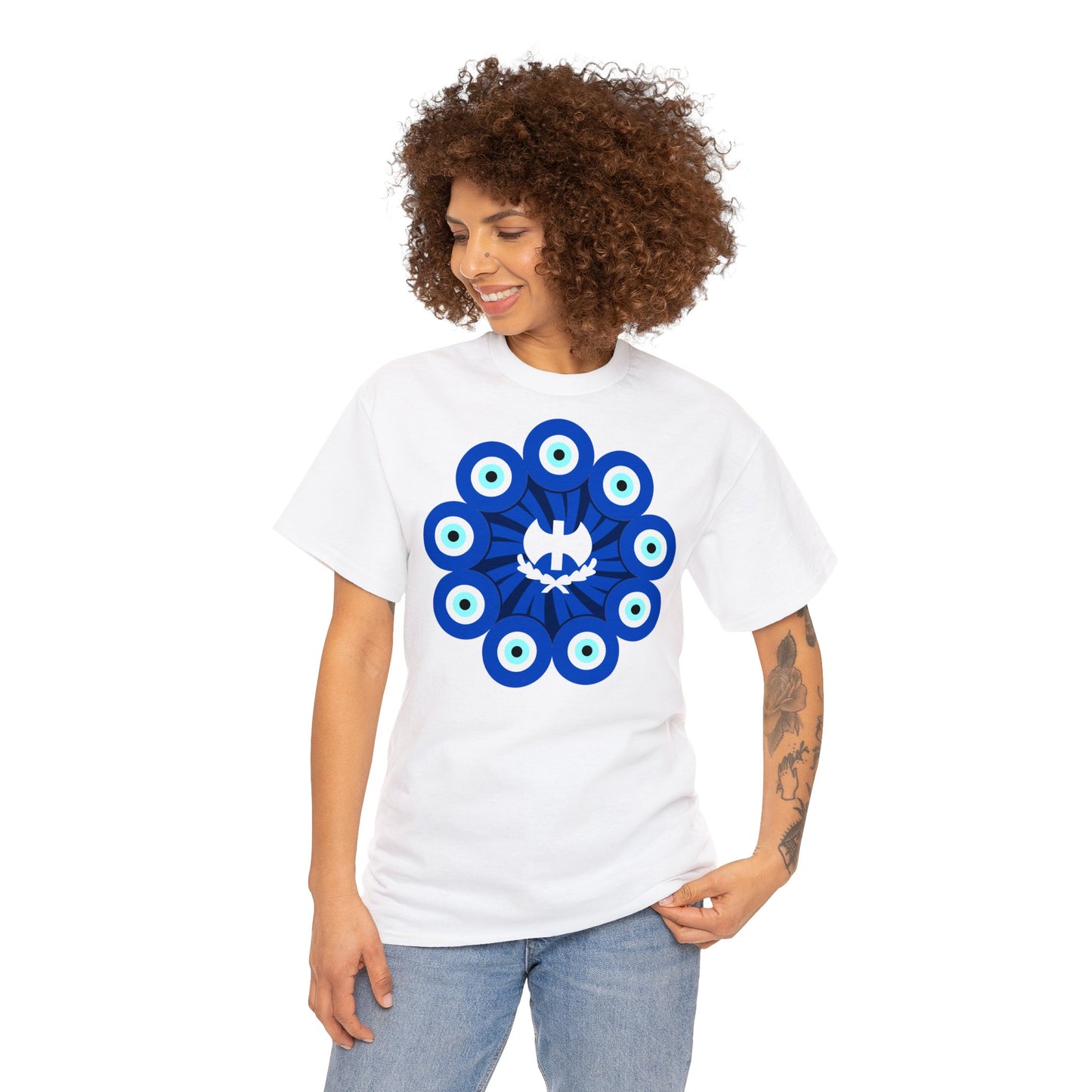 Unisex Mati (Evil Eye) (Front Design) Heavy Cotton Tee