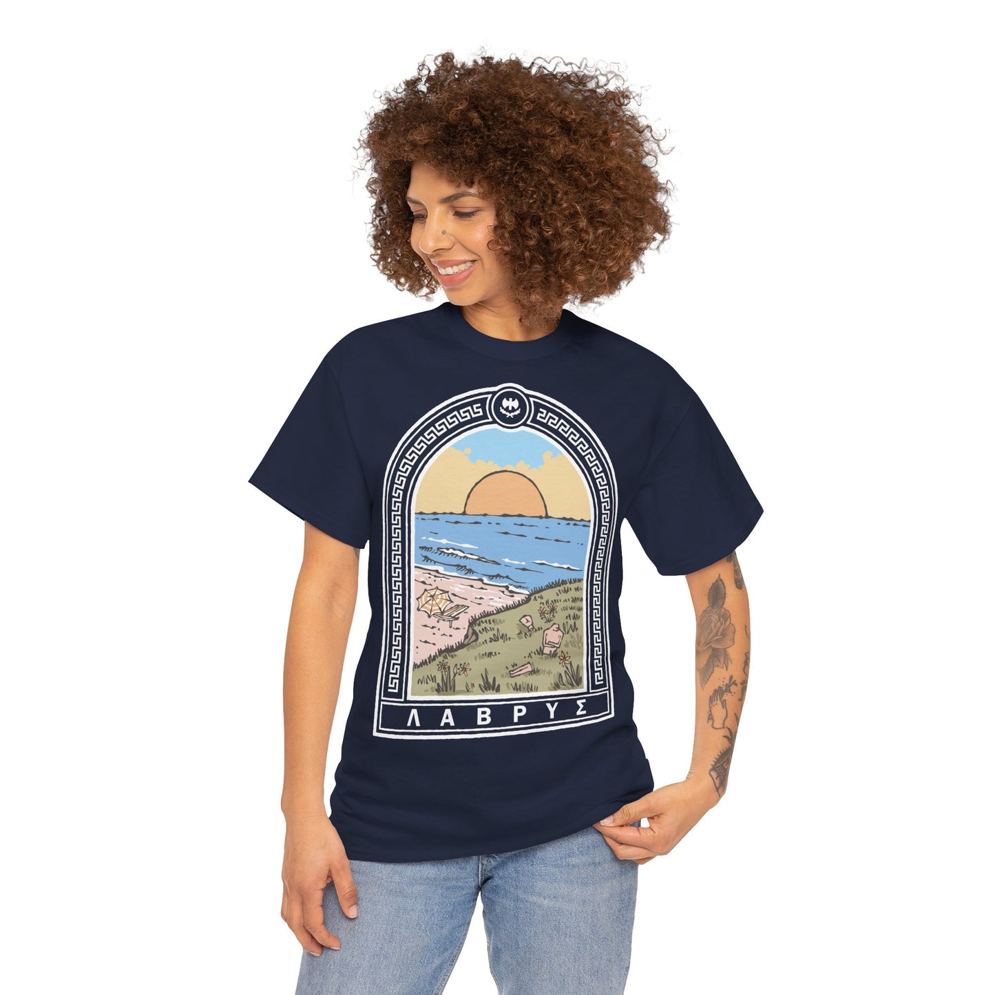 Unisex Cyclades (Front) Heavy Cotton Tee